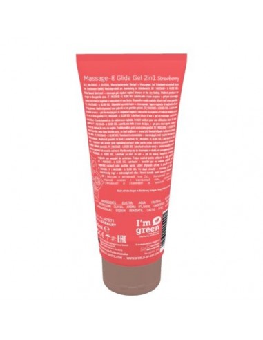 Olejek Do Masażu Shiatsu 2In1 Massage-Glide Strawberry Scent 200 ml - Olejki i żele do masażu - 2