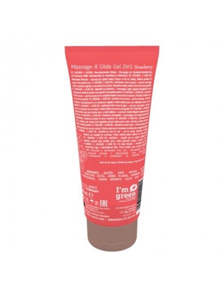 Olejek Do Masażu Shiatsu 2In1 Massage-Glide Strawberry Scent 200 ml - Olejki i żele do masażu - 2