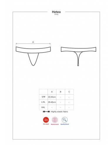 Bielizna erotyczna Hetea Stringi Czerwone  S/M - Stringi - 9