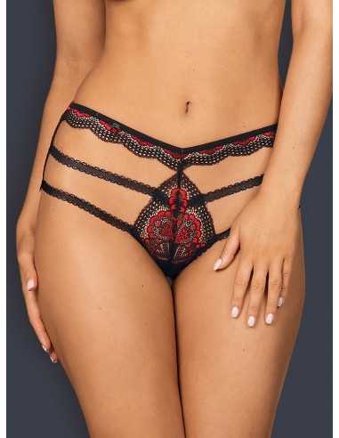 Zniewalająca bielizna Megies Figi Czarne L/Xl - Figi - 4