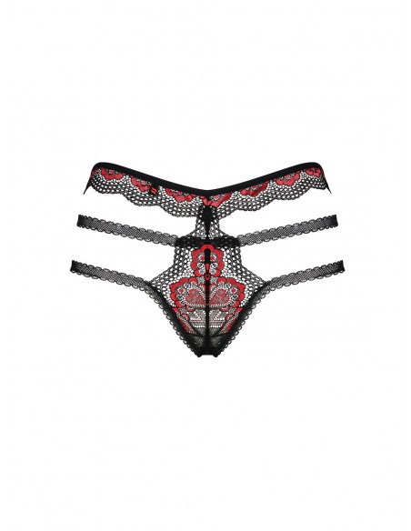 Zniewalająca bielizna Megies Figi Czarne L/Xl - Figi - 6