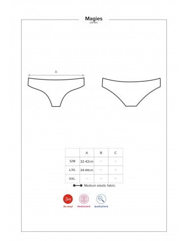 Zniewalająca bielizna Megies Figi Czarne L/Xl - Figi - 8