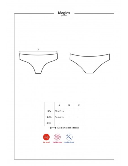 Zniewalająca bielizna Megies Figi Czarne L/Xl - Figi - 8