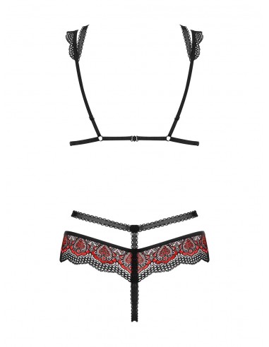 Komplet Bielizny Megies 2-Częściowy Czarny  S/M - Komplety bielizny erotycznej - 6