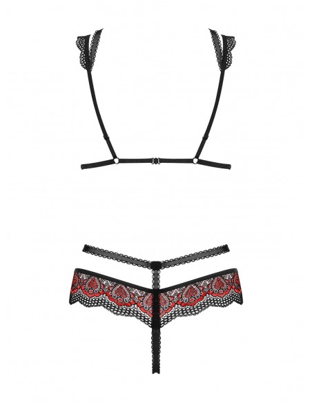 Komplet Bielizny Megies 2-Częściowy Czarny  S/M - Komplety bielizny erotycznej - 6