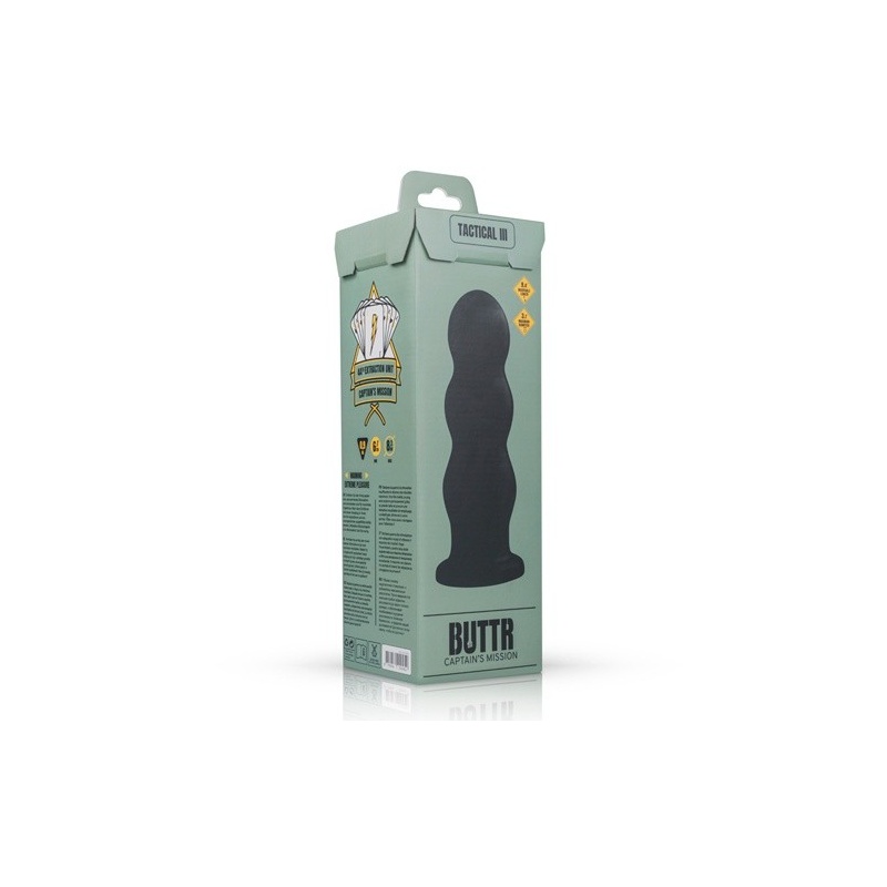 Wtyczka analna Plug-Tactical III XXL żebrowana z przyssawką, 24,9 cm - 4