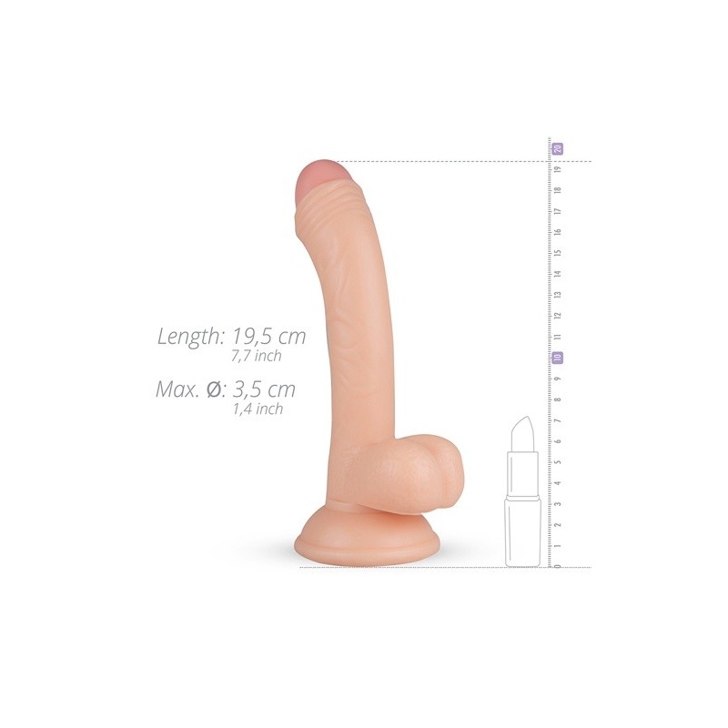 Realistyczne dildo Vince 19,5 cm z przyssawką i żyłowanym trzonem - 4