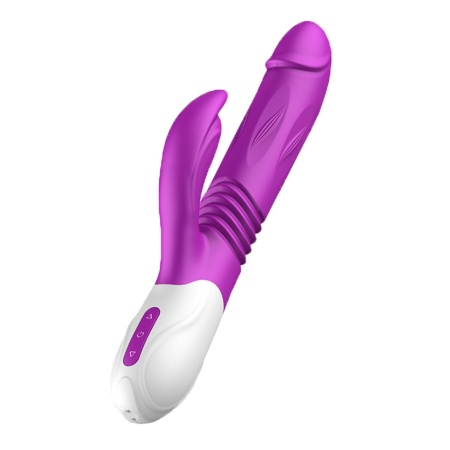 Wibrator silikonowy USB z 10 trybami wibracji, funkcją rozszerzania wału i ruchem posuwisto-zwrotnym - 1