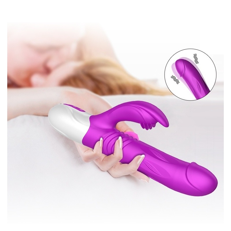 Wibrator silikonowy USB z 10 trybami wibracji, funkcją rozszerzania wału i ruchem posuwisto-zwrotnym - 6