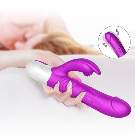 Wibrator silikonowy USB z 10 trybami wibracji, funkcją rozszerzania wału i ruchem posuwisto-zwrotnym - 6