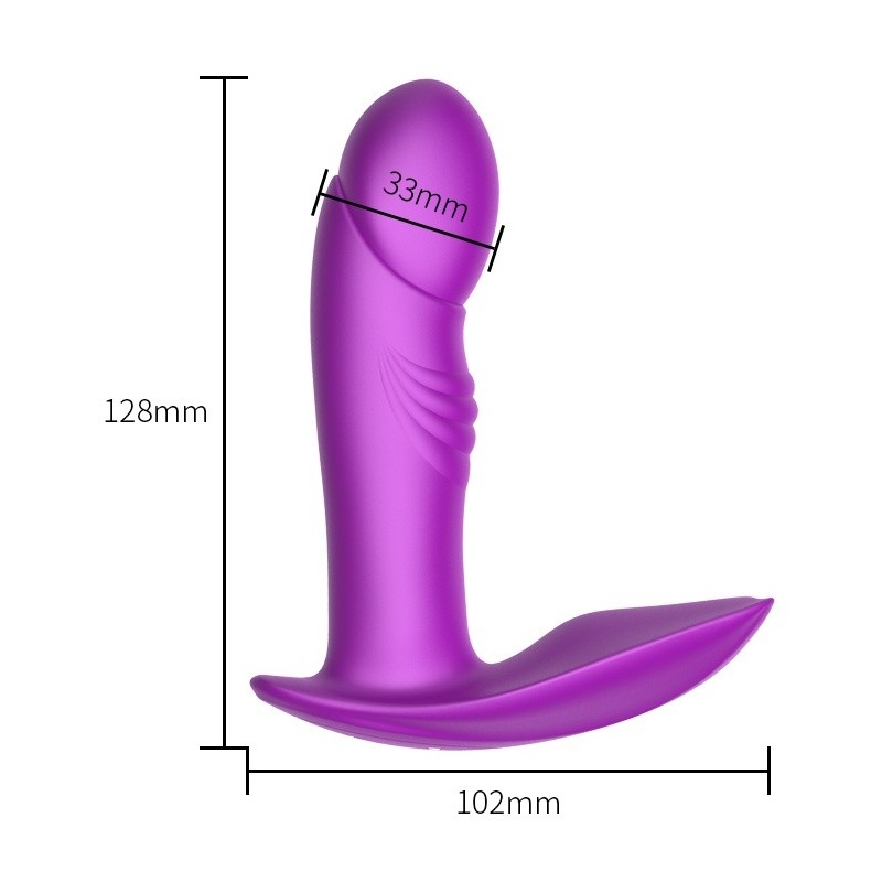 Stymulator łechtaczki i punktu G B-Series Silicone Panty Vibrator - 7 trybów wibracji, 7 trybów pulsacji, ogrzewanie - 7