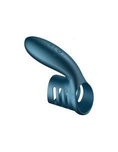 Pierścień z wibracjami Silicone Ring Niebieski USB 7 Funkcji - Pierścienie erekcyjne wibrujące - 1