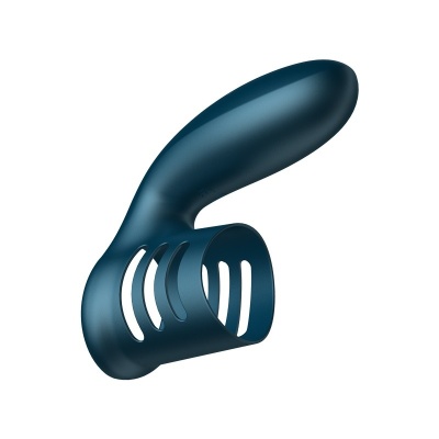 Pierścień z wibracjami Silikonowy Ring Niebieski USB 7 Funkcji - 1 2