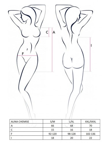 Sukienka erotyczna Alina Chemise Black S/M - Casmir - Sukienki, spódnice, spodnie - 4