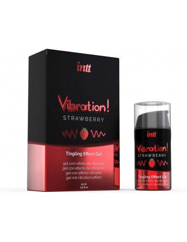 Spray zwiększający doznania Vibration Strawberry 15 ml - Lubrykanty do seksu klasycznego - 1