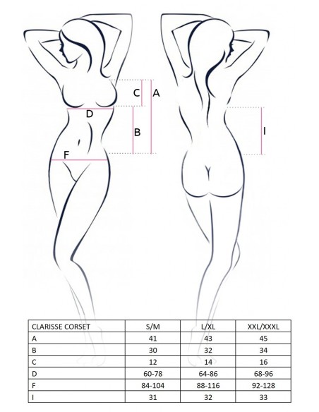 Gorset Clarisse Corset Cream S/M - Casmir - Komplety bielizny erotycznej - 3