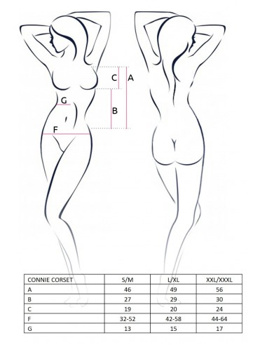 Gorset Connie Corset Cream S/M - Casmir - Komplety bielizny erotycznej - 3