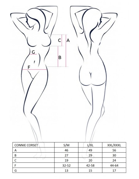 Gorset Connie Corset Cream S/M - Casmir - Komplety bielizny erotycznej - 3