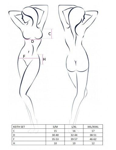 Komplet bielizny Keith Set Black S/M - Casmir - Komplety bielizny erotycznej - 3