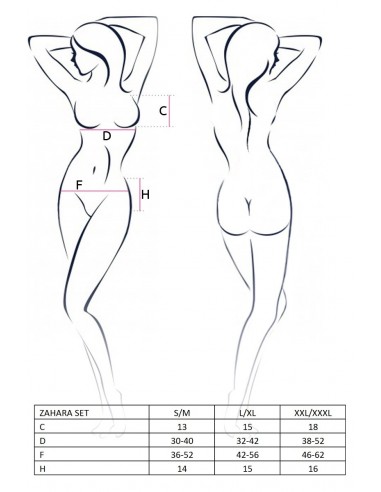 Komplet bielizny Zahara Set Black S/M - Casmir - Komplety bielizny erotycznej - 3