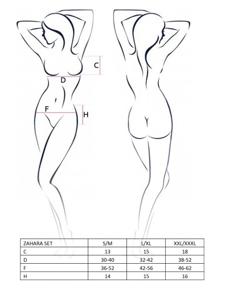 Komplet bielizny Zahara Set Black S/M - Casmir - Komplety bielizny erotycznej - 3