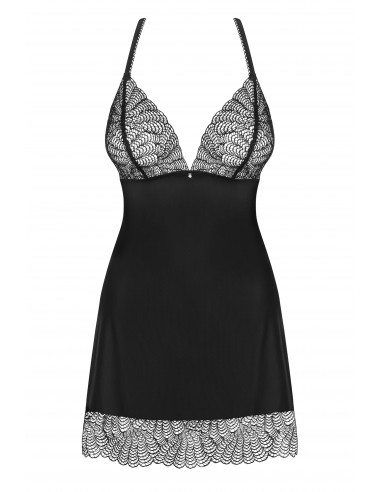 Bielizna Nocna Chiccanta Koszulka I Stringi Czarna  S/M - Koszule nocne - 5