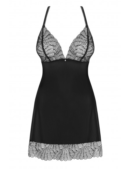 Bielizna Nocna Chiccanta Koszulka I Stringi Czarna  S/M - Koszule nocne - 5