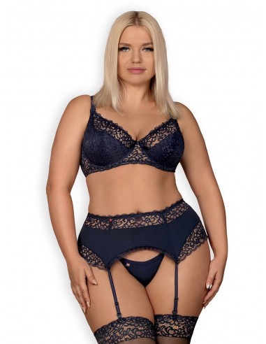 Komplet Bielizny Drimera 3-Częściowy Niebieski Xxl - Komplety bielizny erotycznej - 1