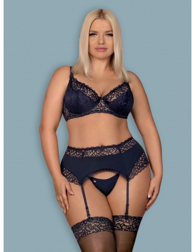 Komplet Bielizny Drimera 3-Częściowy Niebieski Xxl - Komplety bielizny erotycznej - 3