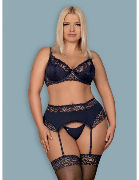 Komplet Bielizny Drimera 3-Częściowy Niebieski Xxl - Komplety bielizny erotycznej - 3