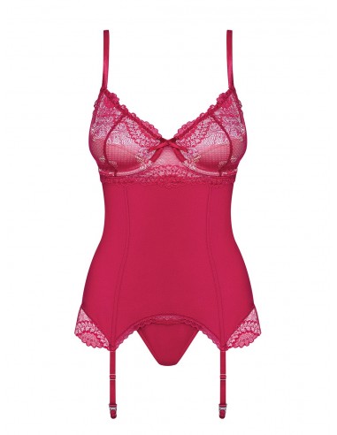 Zestaw Rosalyne Gorset I Stringi Czerwony - Komplety bielizny erotycznej - 4