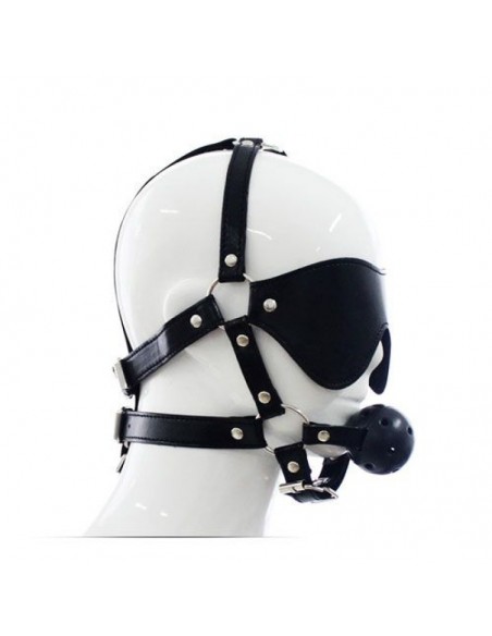 Maska BDSM na Oczy z Kneblem - Kneble do ust - 1