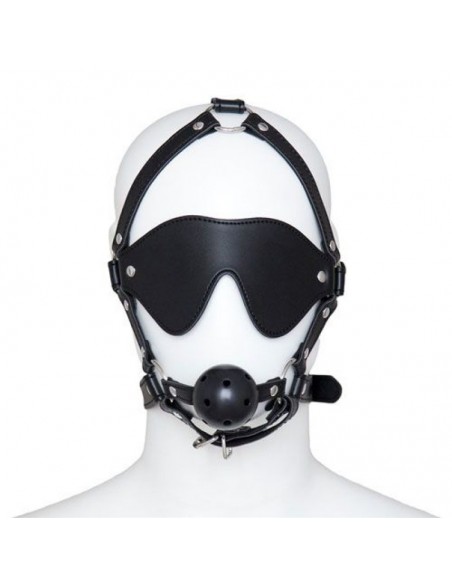 Maska BDSM na Oczy z Kneblem - Kneble do ust - 2