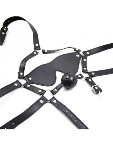 Maska BDSM na Oczy z Kneblem - Kneble do ust - 4