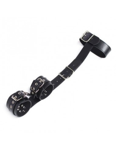 Uprząż BDSM Easy Back Cuffs+Collar Restraint (Nero) - Uprzęże BDSM - 1
