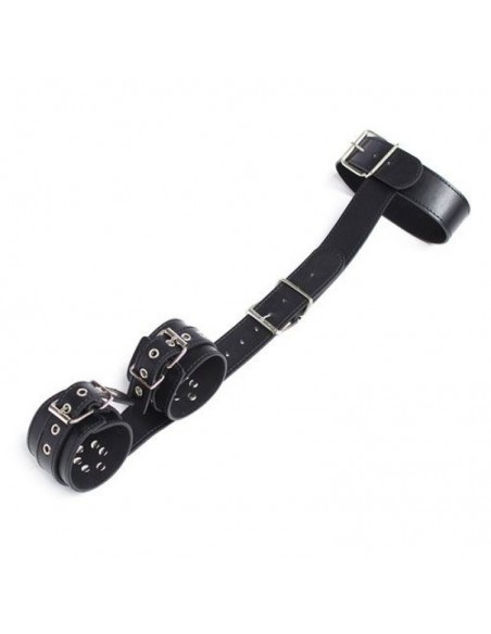 Uprząż BDSM Easy Back Cuffs+Collar Restraint (Nero) - Uprzęże BDSM - 1