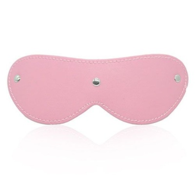 Opaska na oczy Blindfold Mask różowa – syntetyczna skóra - 1
