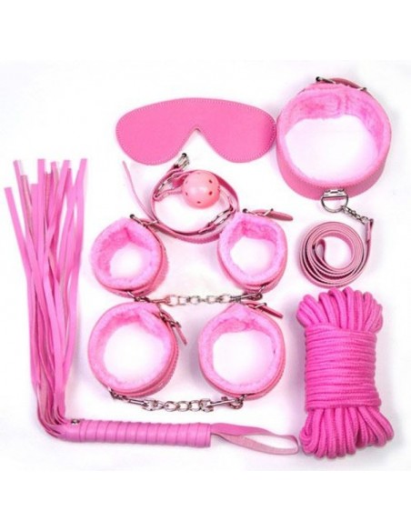 Pejcz BDSM Bondage Kit (Rosa) - Baty, pejcze i packi - 1