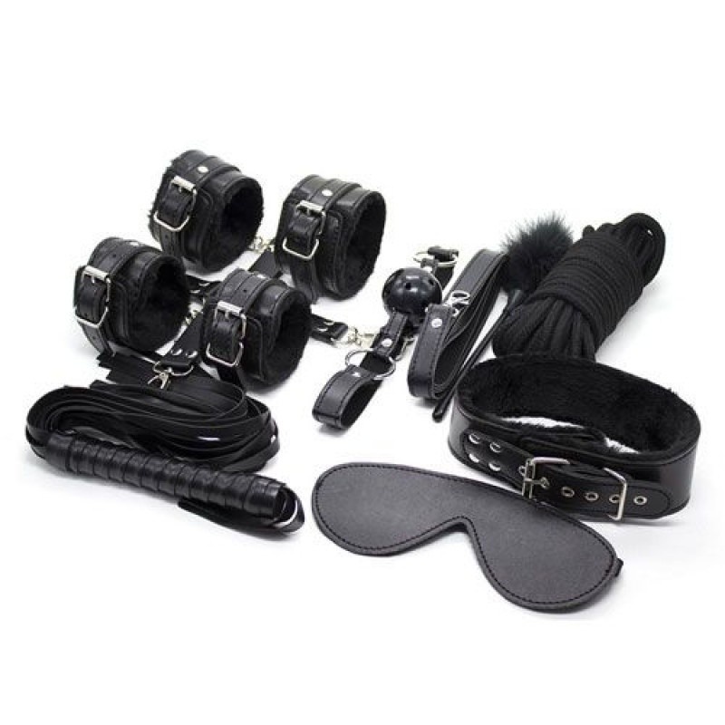 Zestaw do bondage Top Bondage Kit – czarny, 10-elementowy - 1