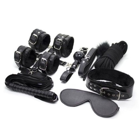 Zestaw do bondage Top Bondage Kit – czarny, 10-elementowy - 1