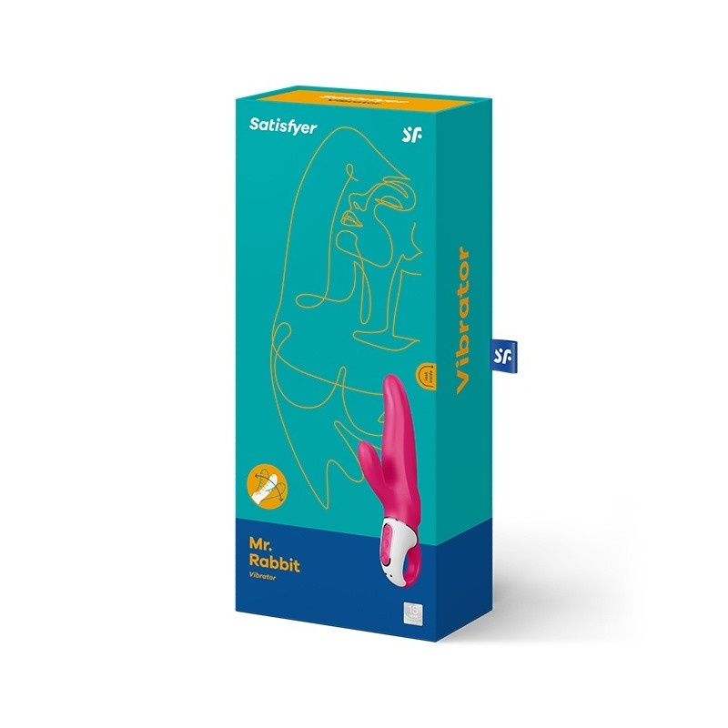 Satisfyer Vibes Mr. Rabbit - Wibrator króliczek 2w1 z podwójną stymulacją, 12 trybami wibracji, długość 22,1 cm, średnica 42 mm - 2