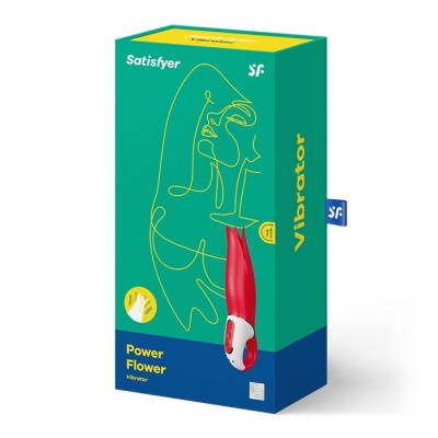Wibrator Satisfyer Vibes Power Flower - 12 programów wibracji, elastyczny trzon, wodoodporny IPX7, długość 18,8 cm - 1 2