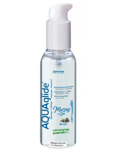 Aquaglide Massage+Glide Lemongrass 200 ml - Lubrykanty do seksu klasycznego - 1