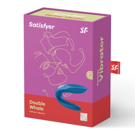 Wibrator dla par Satisfyer Partner Whale - podwójny silnik, kształt U, wodoodporność IPX7, 8,7 cm - 1