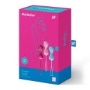 Kulki miłości Satisfyer Balls C02 Double - zestaw 3, trening mięśni dna miednicy, progresja obciążenia 60/75,6/91,6 g, Ø 3,4 cm - 2