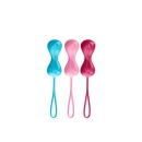 Kulki miłości Satisfyer Balls C02 Double - zestaw 3, trening mięśni dna miednicy, progresja obciążenia 60/75,6/91,6 g, Ø 3,4 cm - 1
