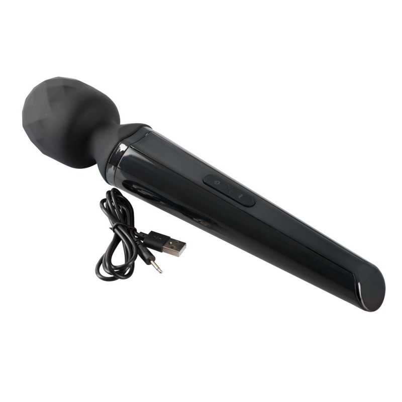 Masażer Rechargeable Power Wand – ładowalny masażer typu różdżka z ruchomą głowicą silikonową 6,1 cm i długością całkowitą 31 cm - 6