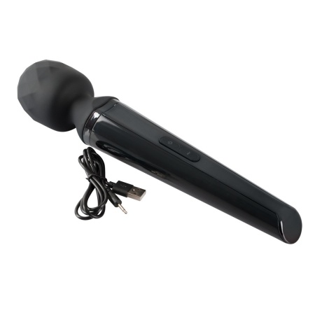 Masażer Rechargeable Power Wand – ładowalny masażer typu różdżka z ruchomą głowicą silikonową 6,1 cm i długością całkowitą 31 cm - 6