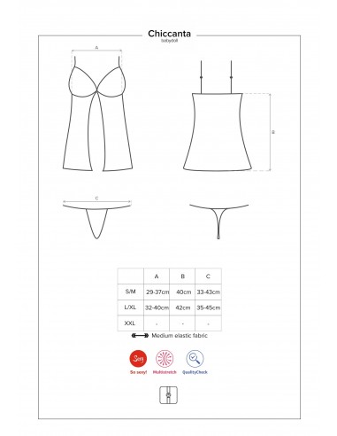 Chiccanta Babydoll I Stringi Czarna   - Babydoll - 7