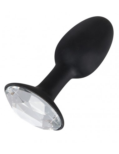 Korek analny Butt Plug Silikon Czarny / Diamond L - Korki analne silikonowe - 1